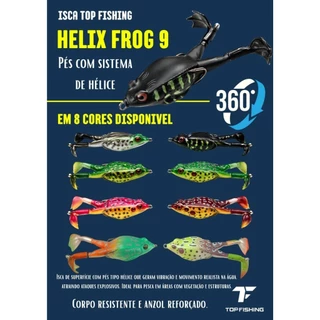 Isca Artificial Sapo Frog Hélices Giratórias Pernas Rotativas Gancho Duplo 9cm