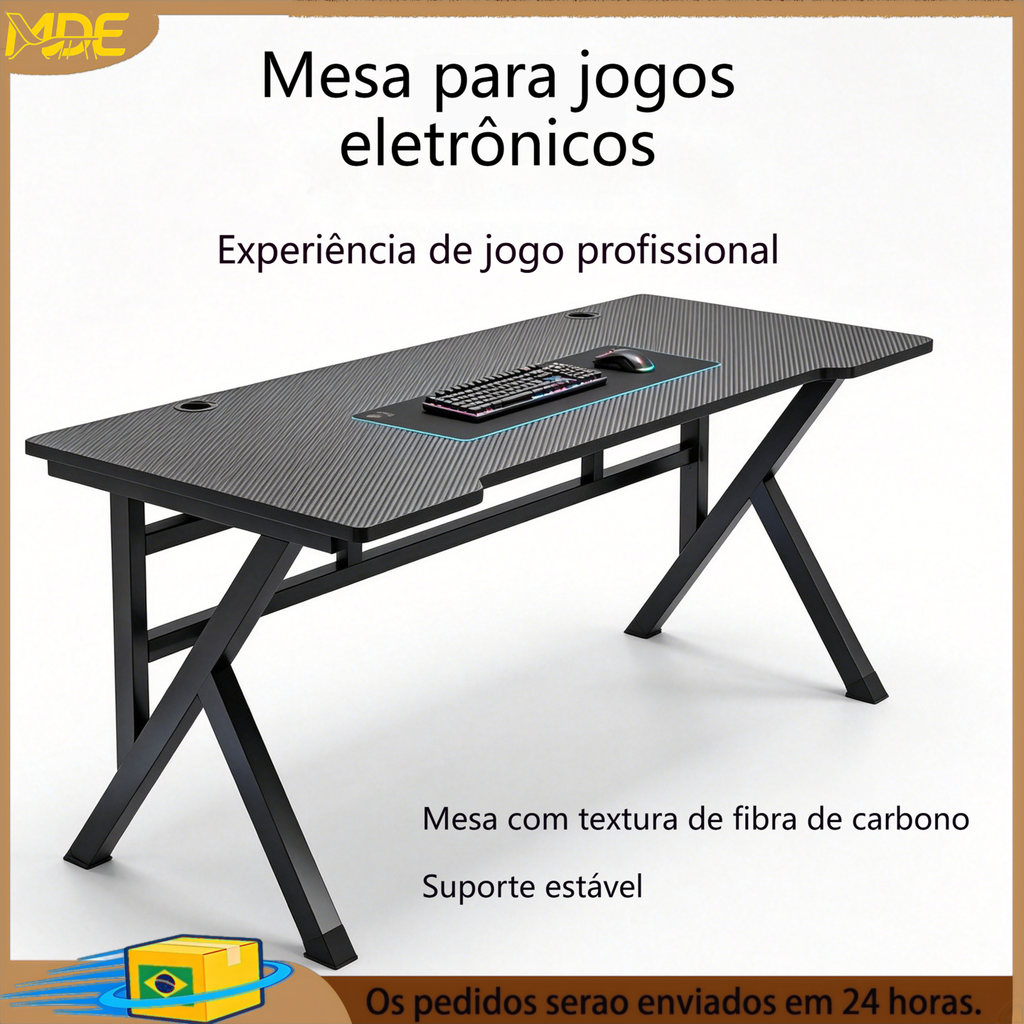 Mesa de jogos com bandeja para gerenciamento de cabos Mesa Computador Home Office Industrial mesa de jogos Murah