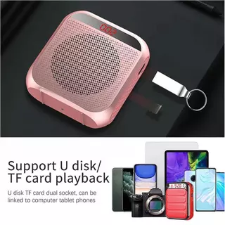 Amplificador Portátil de Voz com Microfone com Fio Headset Microfone Recarregável com Cinto para Ensino