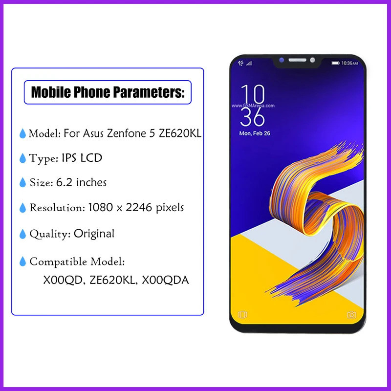 X017D LCD Para Asus Zenfone 5 Lite 5Q ZC600KL X017DA Montagem Do