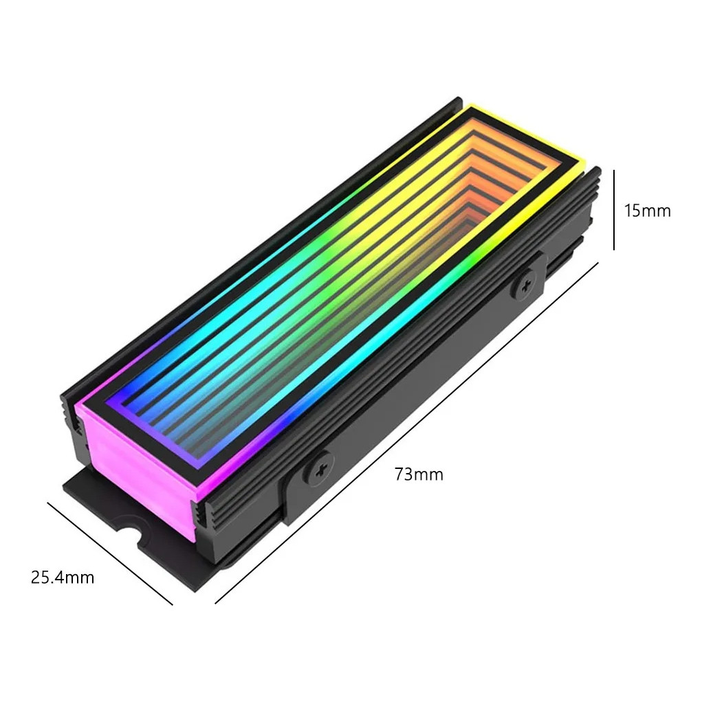 Dissipador de Calor para SSD M.2 2280 NVMe Delta-CN510 RGB 10 LEDs 5V ...