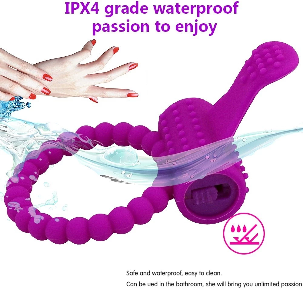 Anillo Peniano Vibrador de Masturbación Masculino para Adultos Accesorio de Pareja