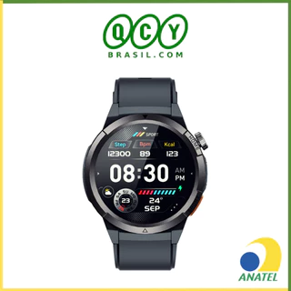 Smartwatch QCY S12 Active GX Bluetooth, +120 Modos de Esportes, Tela 1.43', Proteção IP68, Monitoramento Sp02
