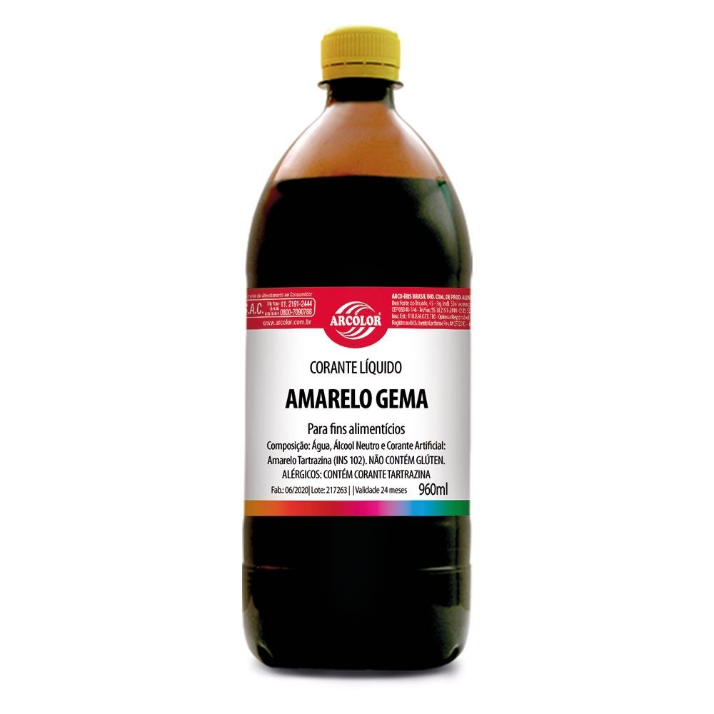 Corante 960ml - Arcolor Amarelo Gema