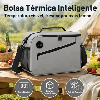 Bolso de Piquenique com Grande Capacidade, Oxford Durável e Bolsa Térmica Intelligente para Exterior