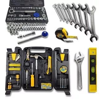 Kit Completo de Ferramentas com Jogo Catraca e Complementos