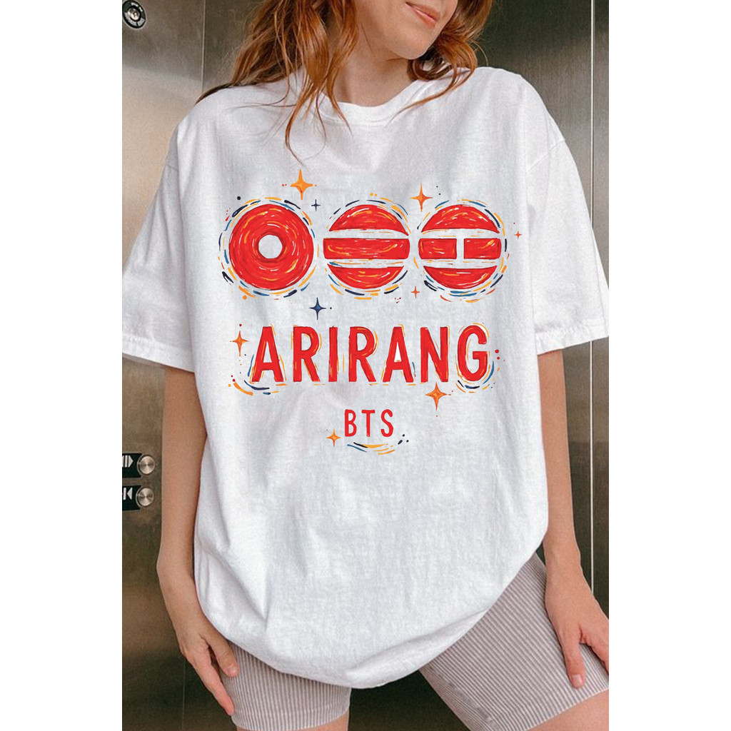 Camiseta Masculina Feminina Estampa BTS Arirang Simbolos Coloridos