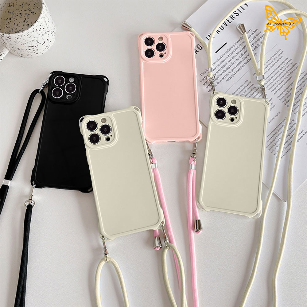 Capinha Com Cordão Para iPhone 17 17E 16 16E 15 14 13 12 11 8 7 XR SE ...