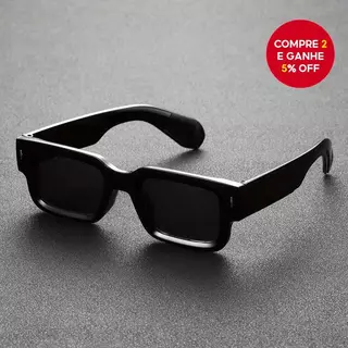 Óculos de sol minimalistas quadrados retrô para homens e mulheres, óculos UV400.