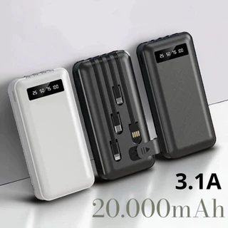 Carregador Power Bank Portátil de celular 20000mah Universal Saida 4 Cabos Cherrygo