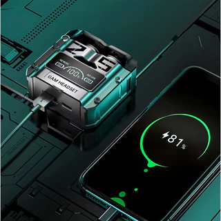 Fone Bluetooth 5.3 TWS M25 Sem Fio com Display LED Microfone HD À Prova d'Água Esportivo