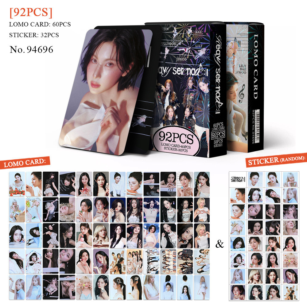 Álbum NMIXX Heavy Serenade Lomo Cartão Postal 60pcs + 32pcs