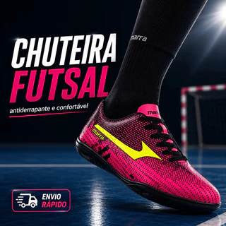 Chuteira de Futsal Antiderrapante Super Confortável Leve Unissex Futebol Salão Quadra Indoor 34 a 45