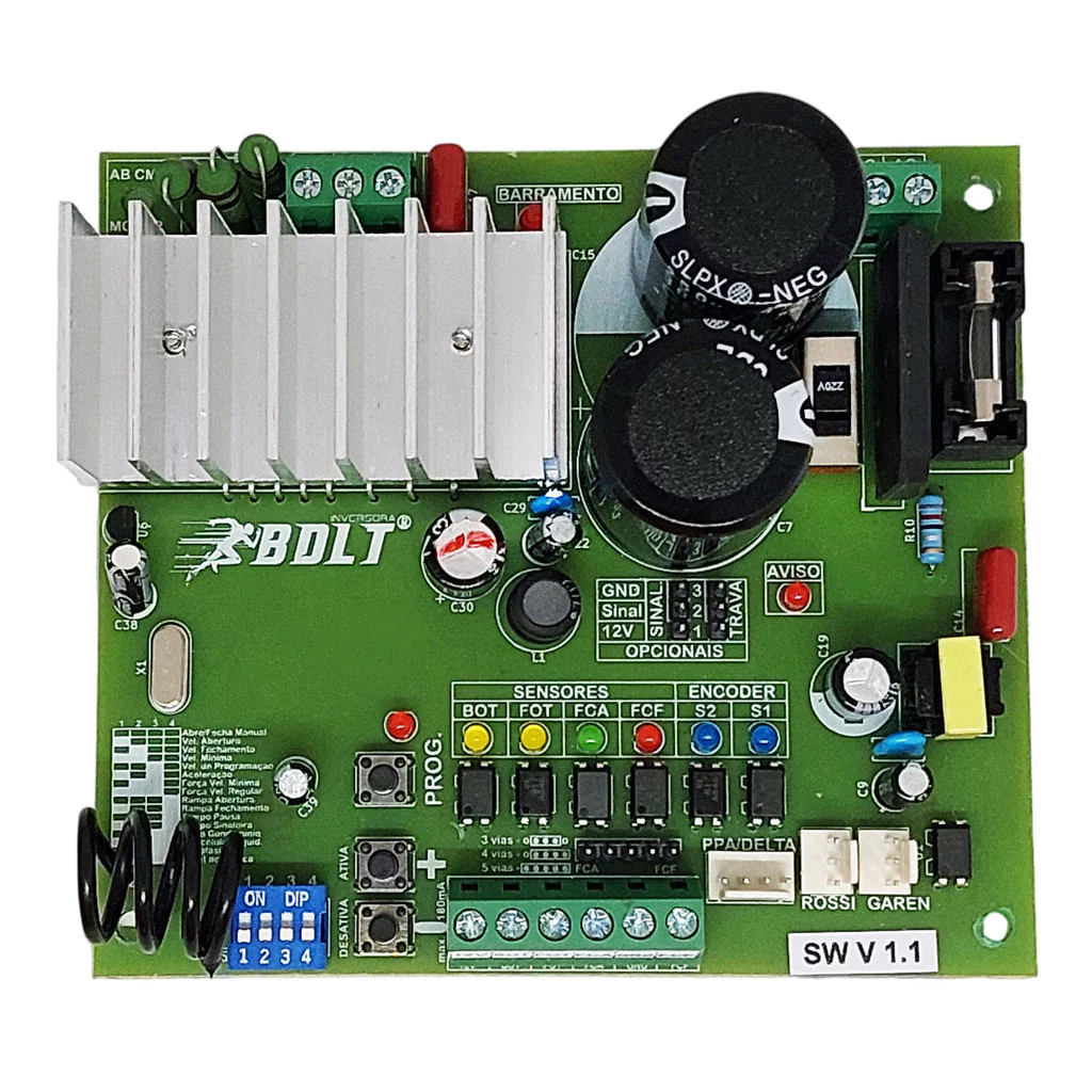 KIT CENTRAL BOLT PORTÃO ABRE EM 4 SEG COM TRAVAS FECHA AMBOS OS LADOS BRANCA