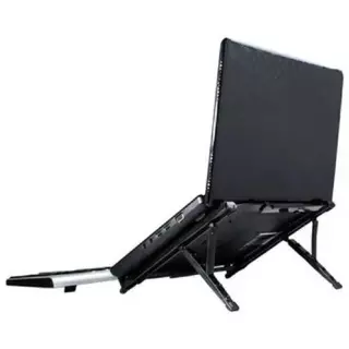 Suporte para Notebook Ajustável Dobrável Universal com 5 Regulagens de Altura Preto