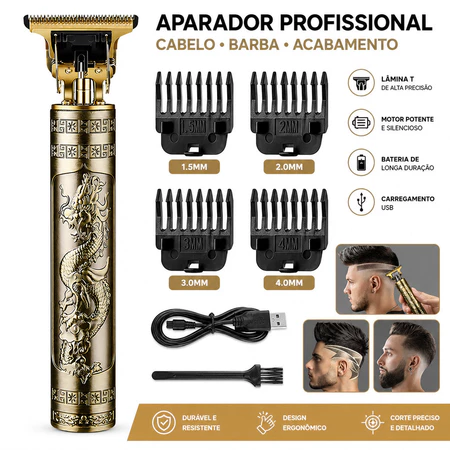 1 2 3 4 Unidades Máquina de Cortar Cabelo e Barbear Profissional Recarregável Trimmer de Acabamento