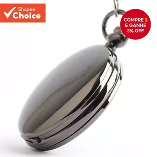 Relógio De Bolso Retrô Clássico (Com Corrente Longa) – Elegante De Liga Polida Design Versátil De Movimento De Quartzo