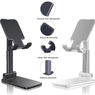Suporte Para Celular E Tablet Dobrável Portátil Ajustável De Mesa