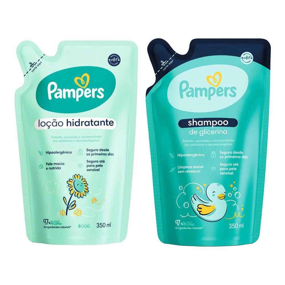 Kit Pampers Refil Shampoo + Loção Infantil