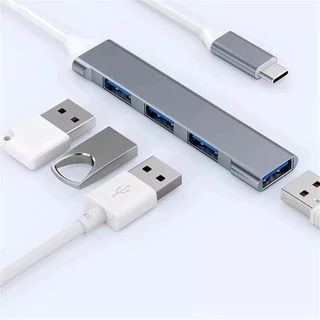 HUB 4 Em 1 USB USB3.0 OTG Tipo C Adaptador Para Teclado Lenovo Macbook Mouse PC Laptop