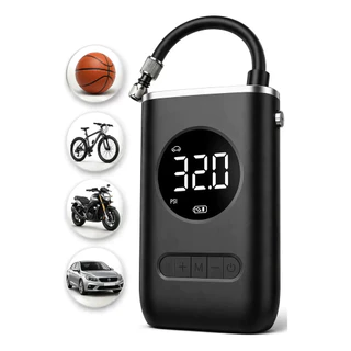 Mini Compressor Bomba Encher Pneu Carro Bicicleta Moto Eletrica Bola Portatil Digital