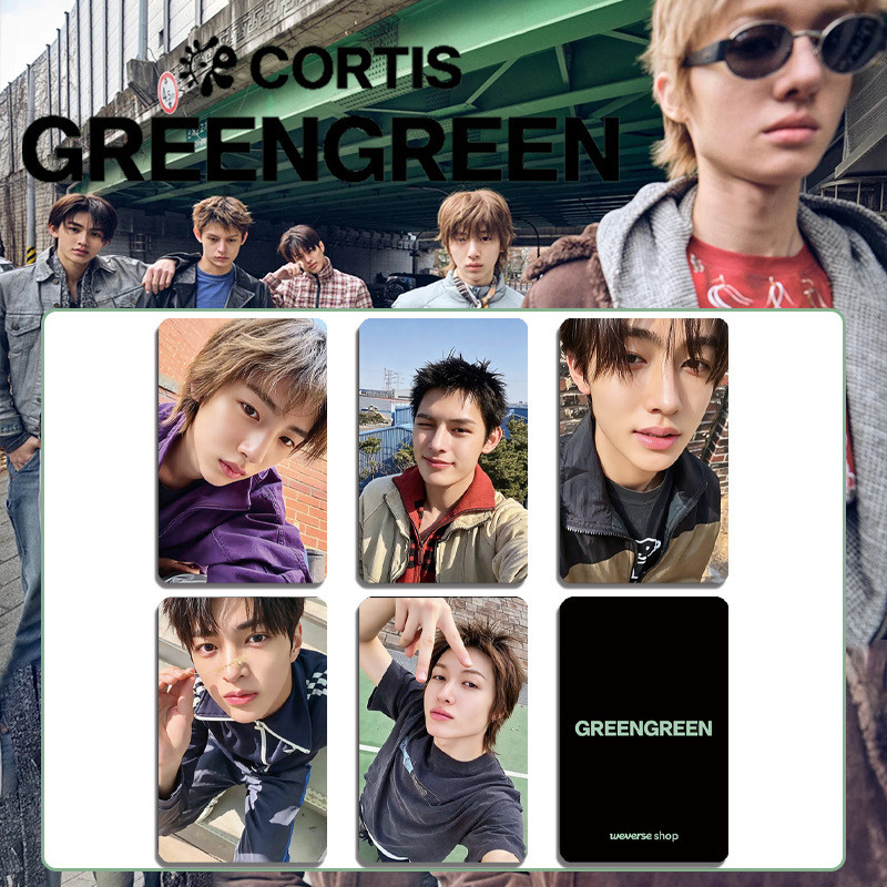 5 Pçs CORTIS GREENGREEN Lomo Cartões Weverse POB ID Foto