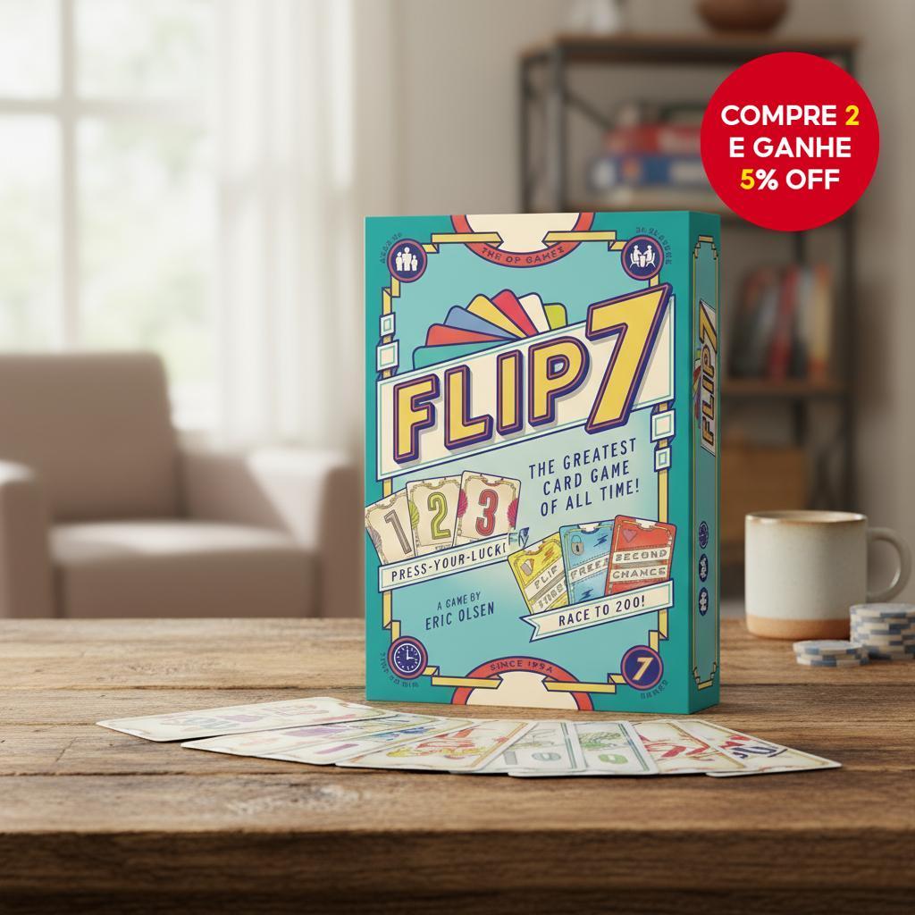 Flip 7: Jogo de Cartas Estratégico Dinâmico e Viciante para Noite