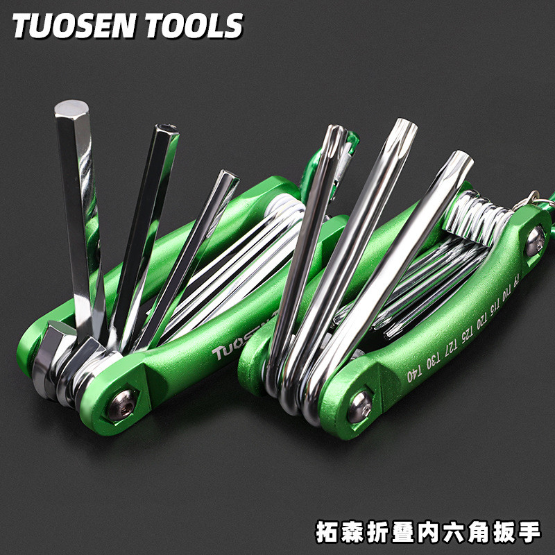 Tuosen ferramentas de Hardware conjunto chave allen dobrável chave allen chave de fenda reparação automóvel chave sextav