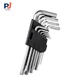 Jogo de Chave Allen Torx Pequena Aço Profissional 9 Peças para Parafuso Hexagonal
