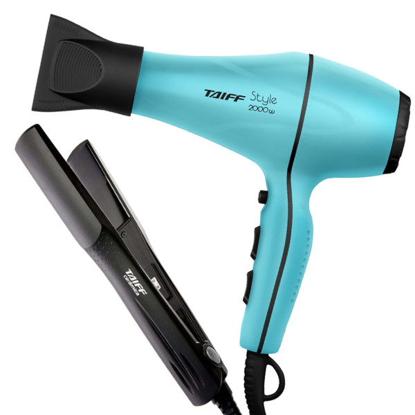 Combo Taiff Style Secador 2000W Azul Tiffany + Chapinha Cerâmica