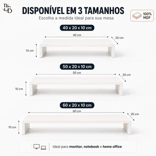 Suporte para monitor MDF base suporte de mesa plataforma apoio