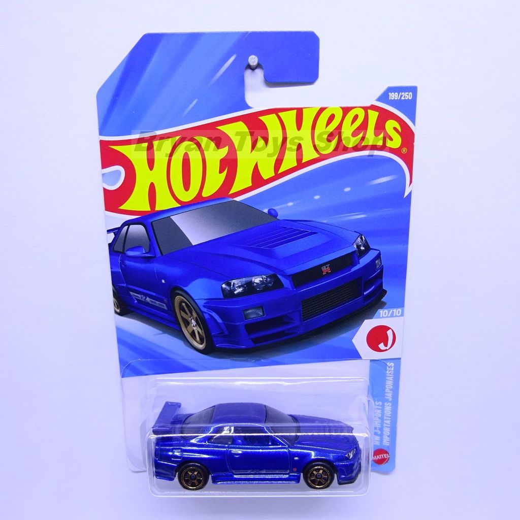 Hot Wheels Nissan Skyline GT-R BNR34 Azul | Shopee Brasil