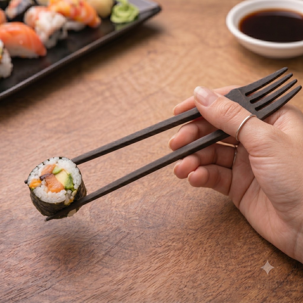 Hashi 2 Em 1 Reutilizável Para Sushi E Yakissoba Com 3 Unidades - Muita ...