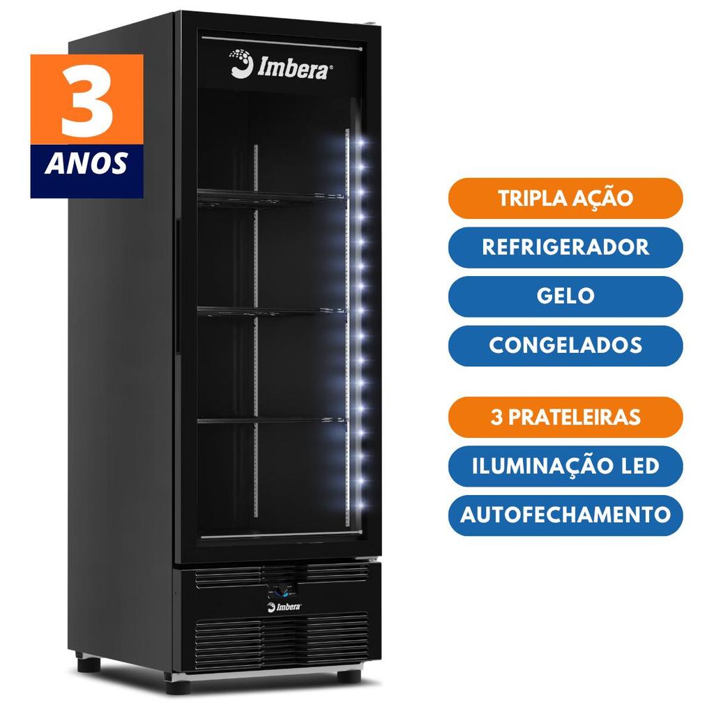 Freezer Expositor Vertical 597 Litros Tripla Ação LED Porta de