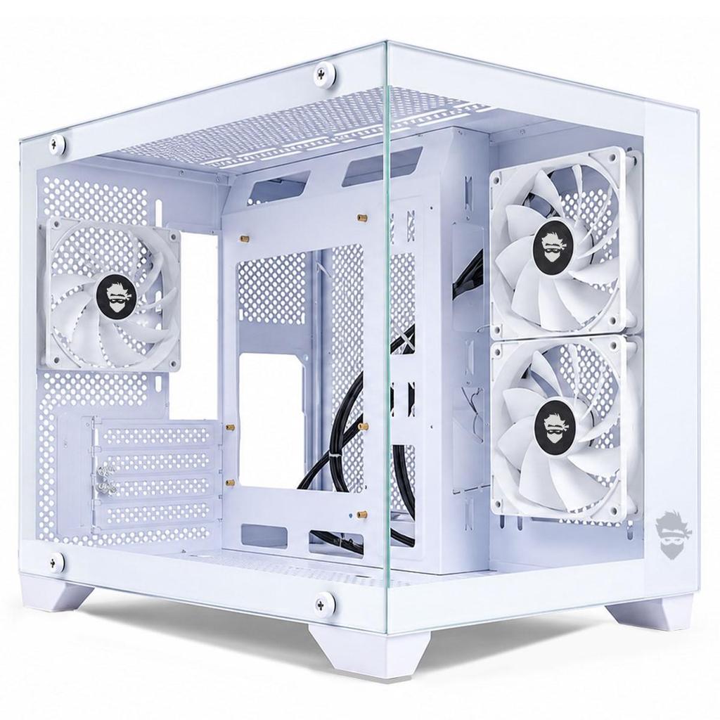 Gabinete Gamer Ninja Akyra X3 White, Mid Tower, Vidro Temperado, M