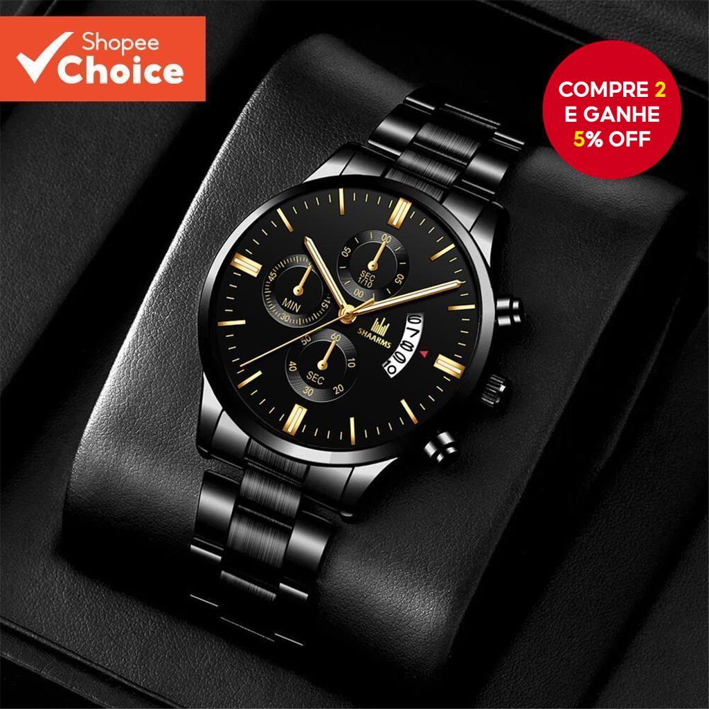 Imagem do produto Relógio Masculino Dianteiro Da Moda Com Calendário De Pulseira De Aço Para Negócios E Uso Casual Sem Caixa 1