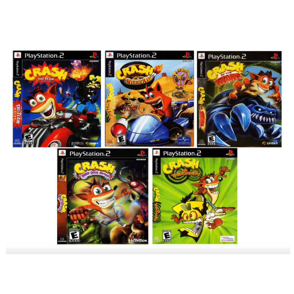 PS2 Kit Com 5 DVDs Crash Coleção | Shopee Brasil