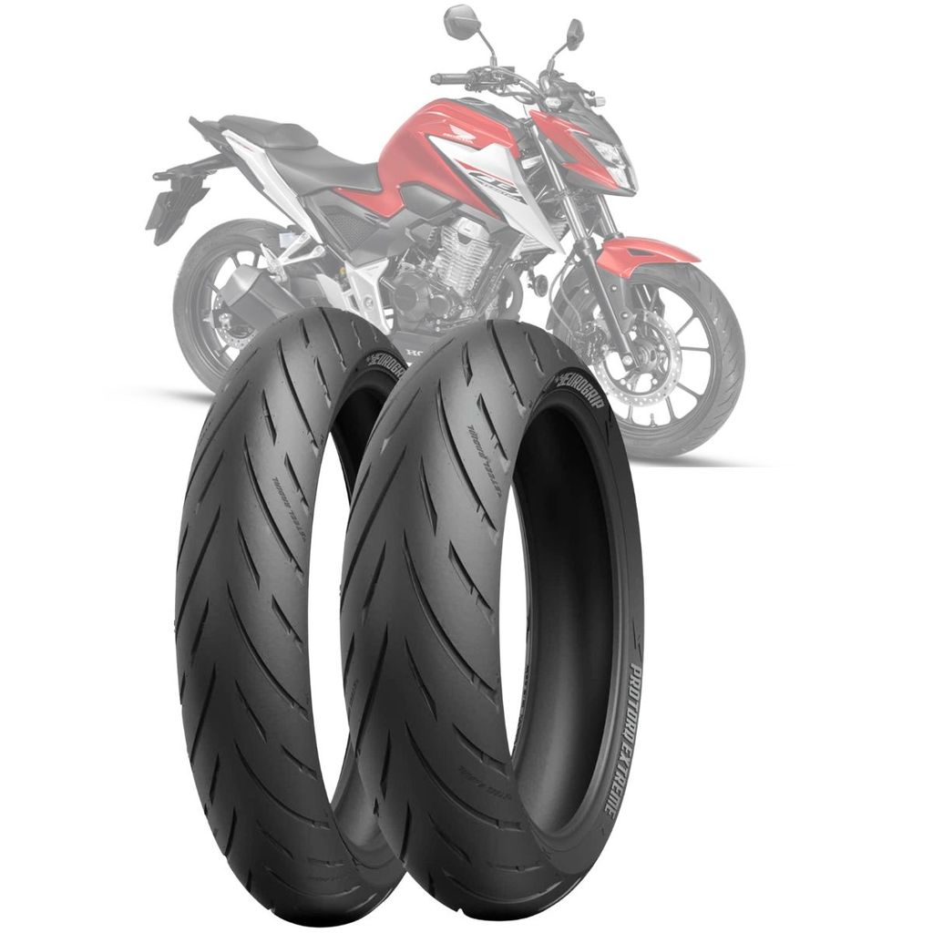 KIT PNEU 110/70-17 + 150/60-17 RR PRO EXTREME RADIAL SEM CAMARA