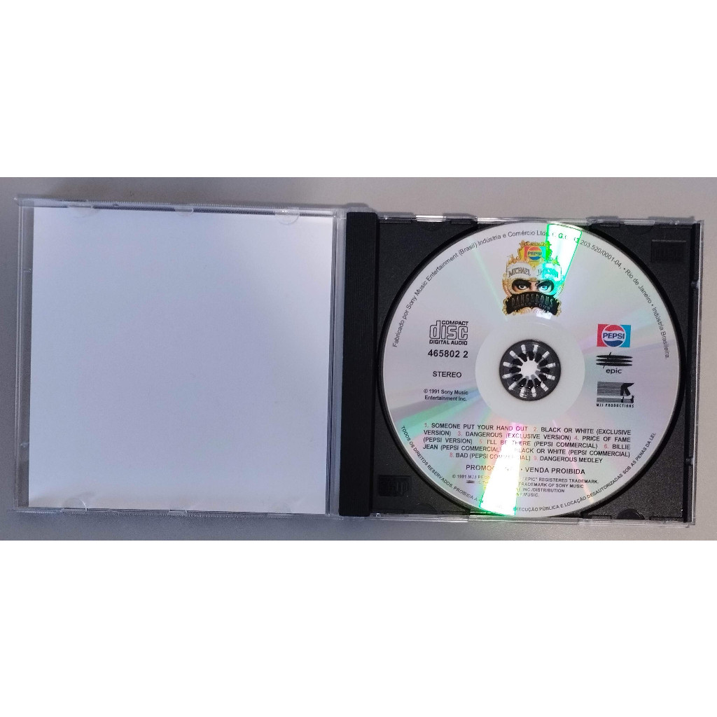CD Michael Jackson Dangerous PEPSI Promo Edição Exclusiva (9