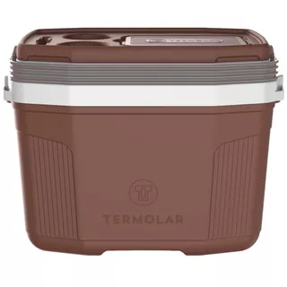 Caixa Cooler Térmico SUV Cor Marrom 20 Litros Pra Praia Pesca Camping Cabe Até 26 Latas Termolar