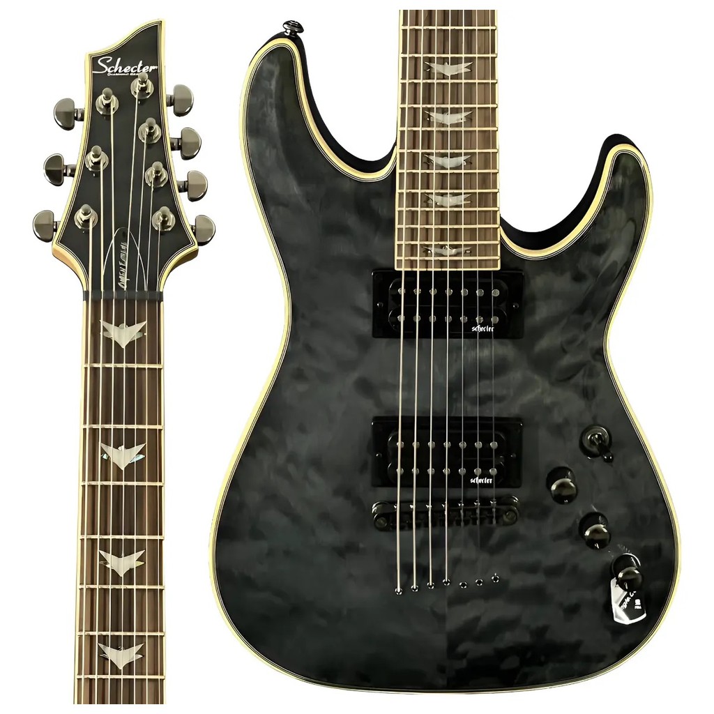 Guitarra Schecter Diamond Series Omen Extreme-7 Stblk See-thru