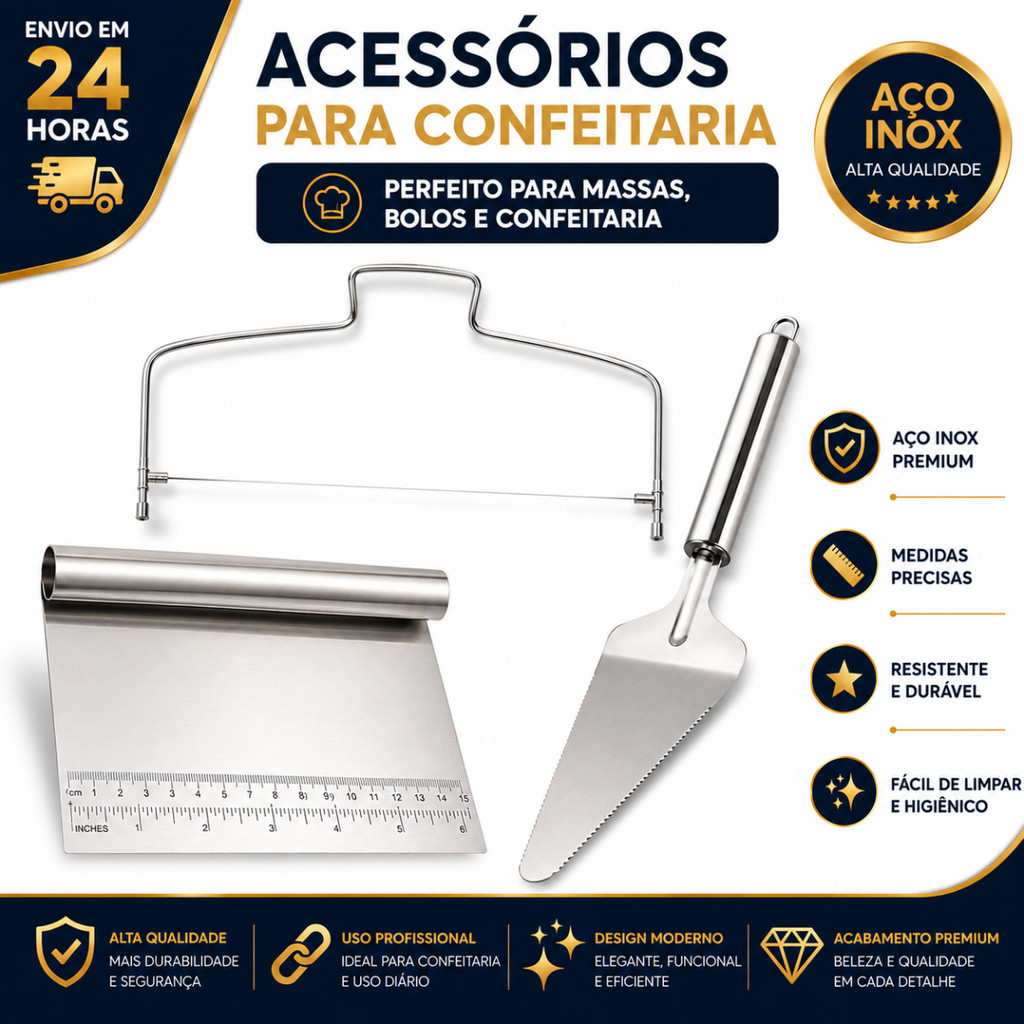 Espatula Tubular Inox Espatula Serrilhada Para Bolo Cortador