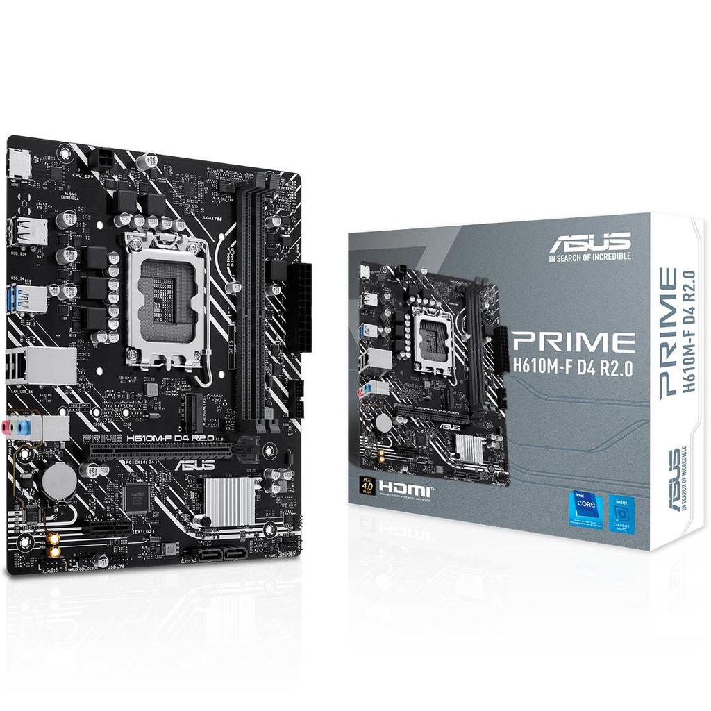 Placa Mãe ASRock H610M-HVS M.2 R2.0, Intel LGA 1700, mATX em