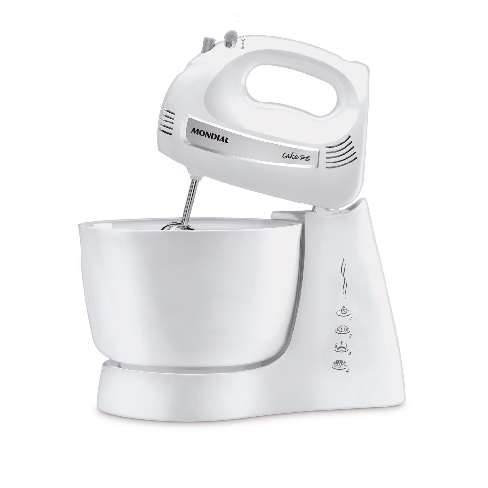 Batedeira 500 watts 4 velocidades branca Cake - B-50-W - Mon