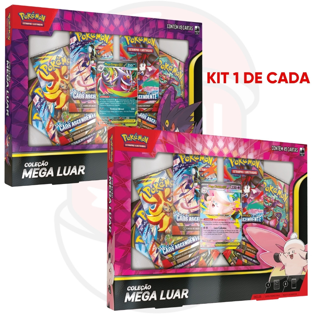KENSO ケンソー　コンプリートボックス　未開封 BOX POKÉMON COLEÇÃO MEGA LUAR GENGAR CLEFABLE EX COPAG CAOS