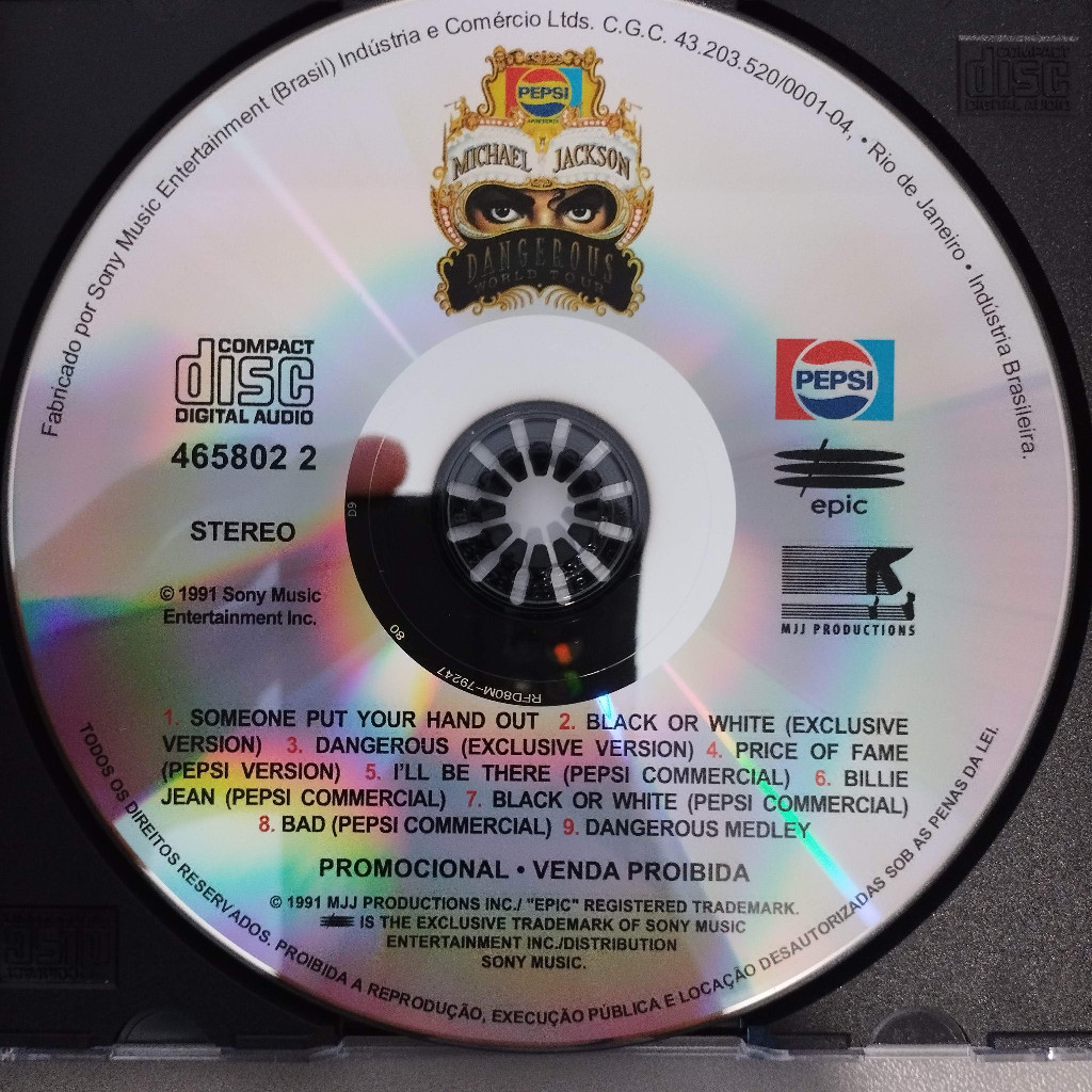 CD Michael Jackson Dangerous PEPSI Promo Edição Exclusiva (9