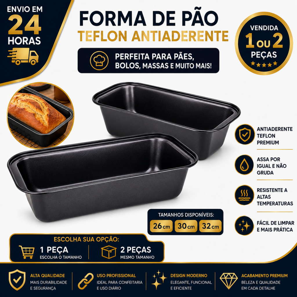 Forma Assadeira Teflon 26cm/30cm/32cm Grande Pães Bolos Tort
