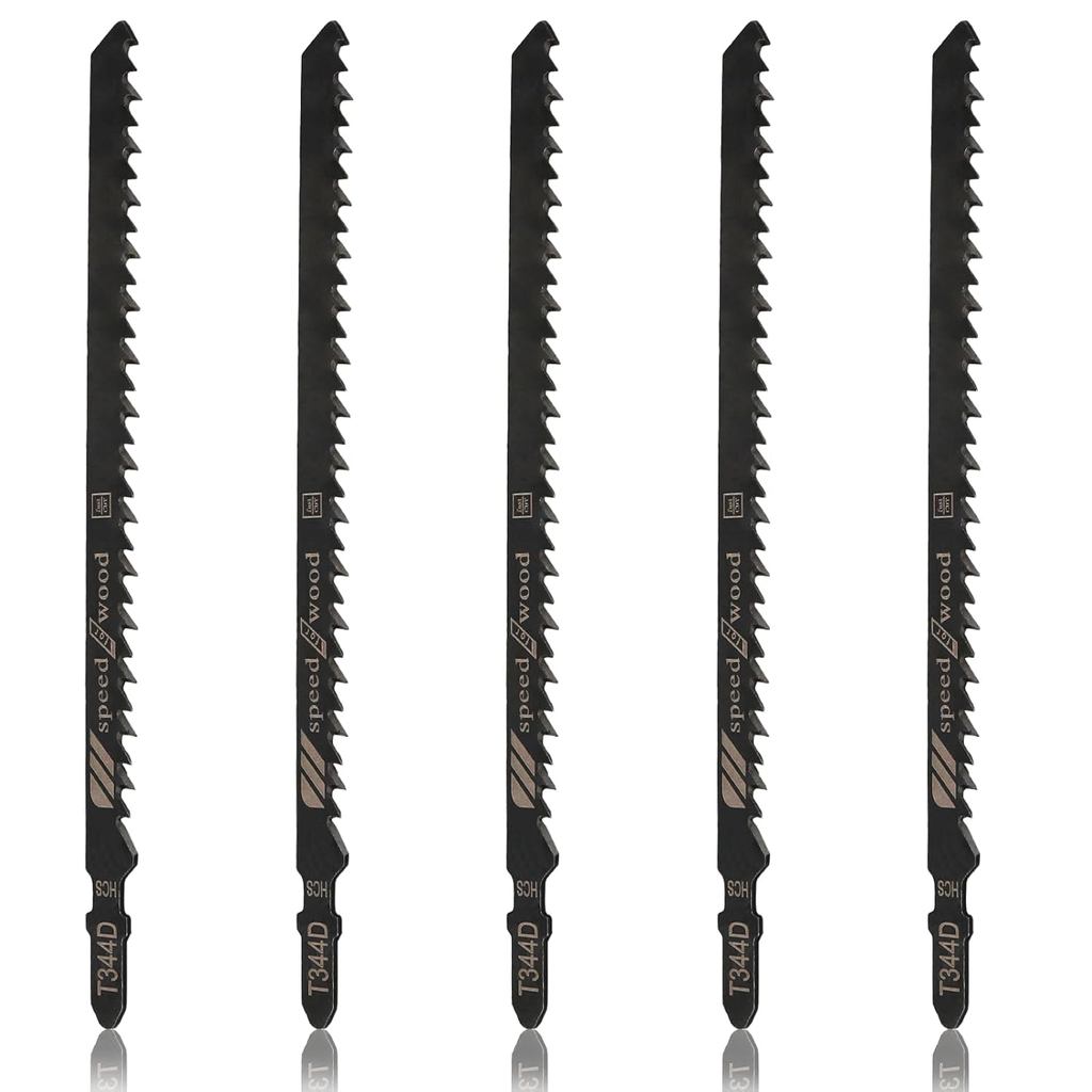 5 Lâminas de Serra Tico-Tico T344D com Encaixe T, Lâminas de Serra Tico-Tico de 6 TPI, Lâminas de Serra Tico-Tico de 6 P