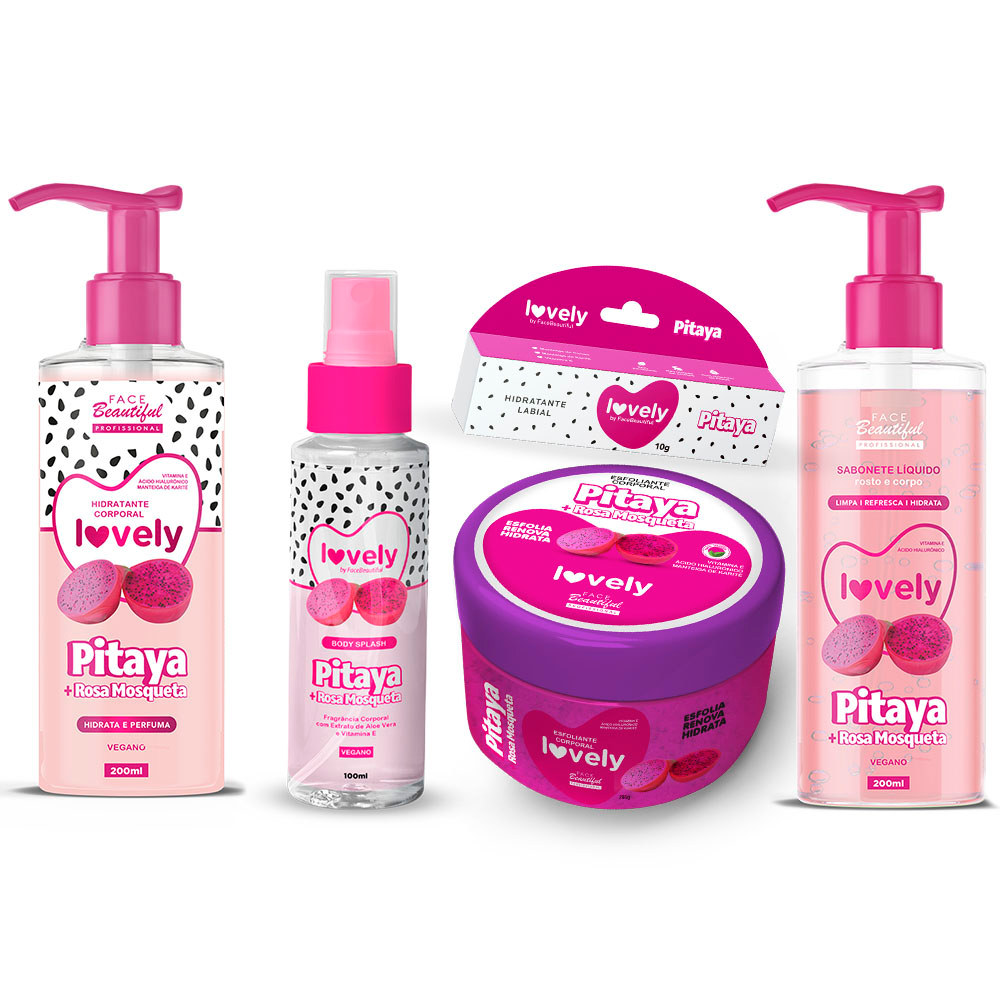 ボディ・フェイスケア Love lovely Kit Cuidados Corporais e Facial Linha Lovely Face Beautiful