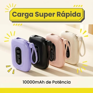 Carrega Super Rápido Power Bank De 10000 MAh Com USB Universal‌, Compacto, Portátil E Com Exibidor Numérico VIVA